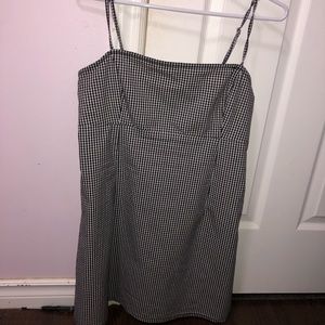 Garage black and white checkered dress